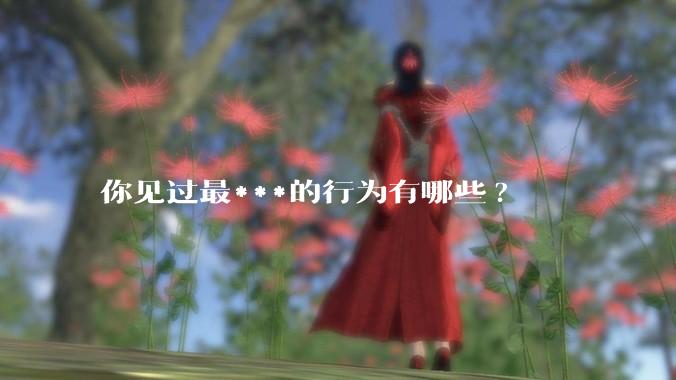 你见过最***的行为有哪些?