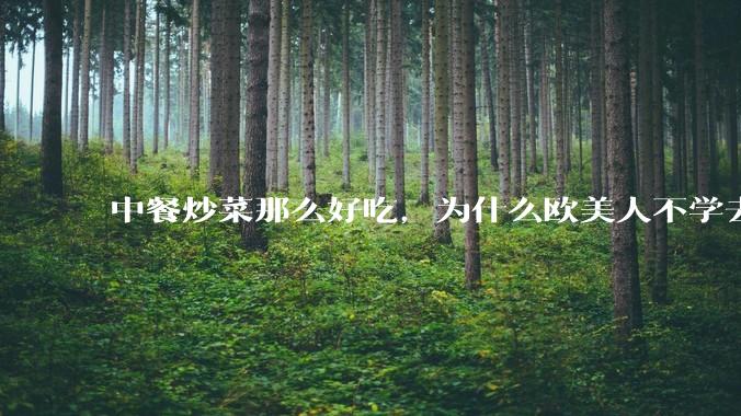 中餐炒菜那么好吃，为什么欧美人不学去？