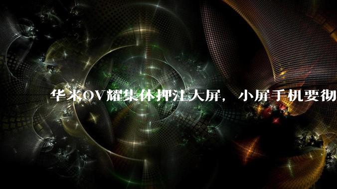 华米OV耀集体押注大屏，小屏手机要彻底凉了？_屏幕_vivo_直板机