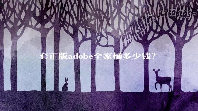 一套正版adobe全家桶多少钱？