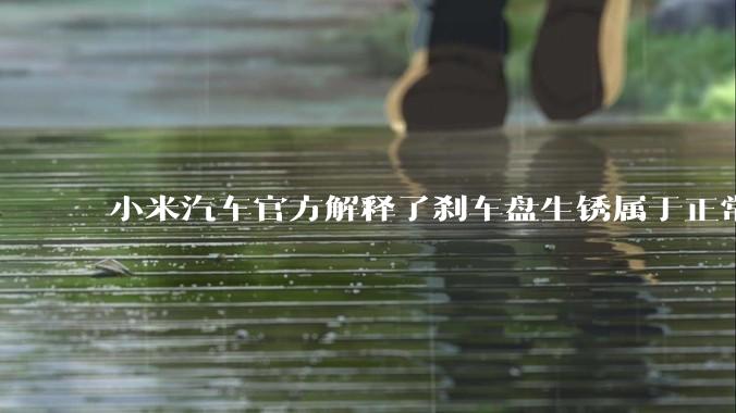 小米汽车官方解释了刹车盘生锈属于正常现象，并提供了两种除锈功能，这些措施是否足够有效？