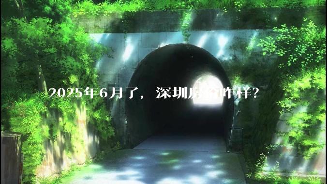 2025年6月了，深圳房价咋样？