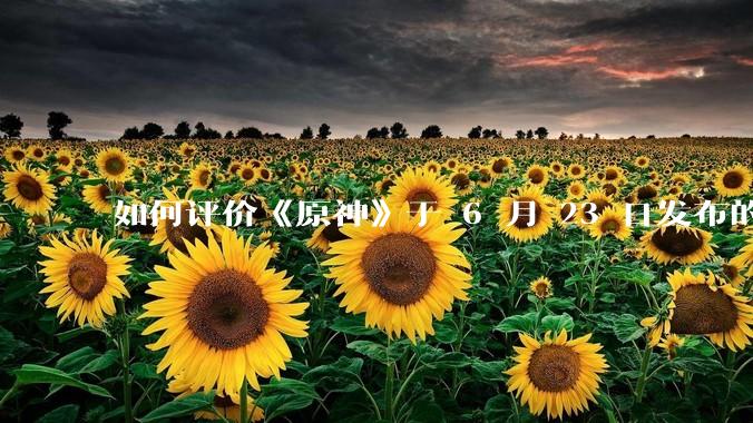 如何评价《原神》于 6 月 23 日发布的新角色立绘「轰隆雷鸣波 · 伊涅芙」？